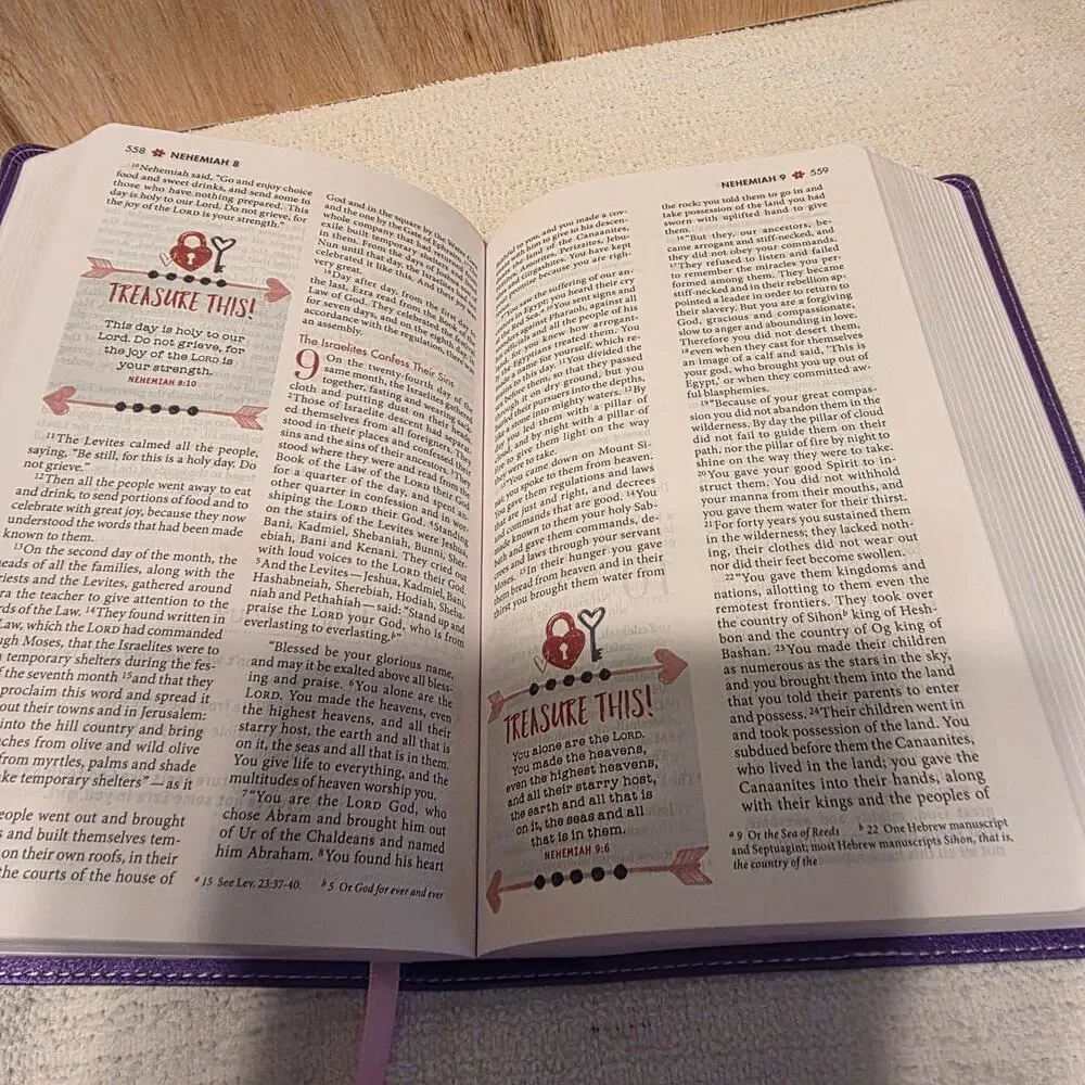 Zodervan NIV Ultimate Bible for Girls purple leather soft cover pink floral